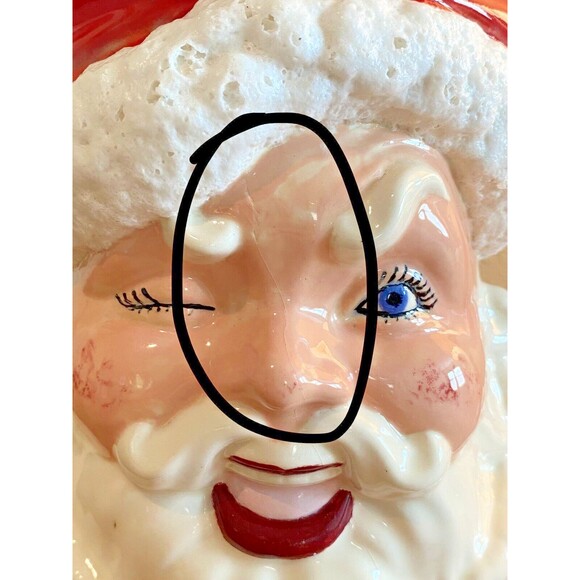 Vintage Winking Santa Claus Christmas Decoration Pitcher MCM Used - Picture 3 of 11